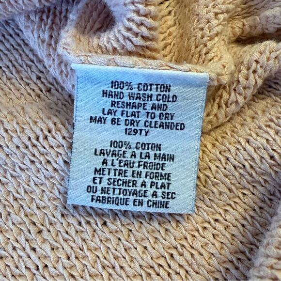 Eileen Fisher Women’s V Neck Heavy Knit Cotton Pullover Sweater Pink Size Large - Picture 7 of 10